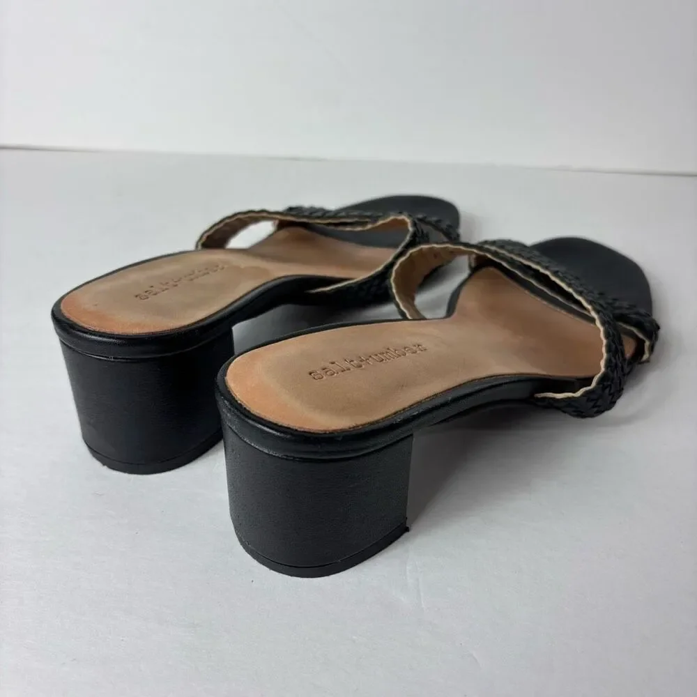 SALT + UMBER MALLORCA HEELS - BLACK
